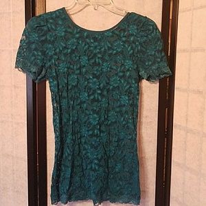 Teal Lace Shirt